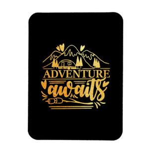 Magnet Flexible Camper Cadeau Aventure Is Await