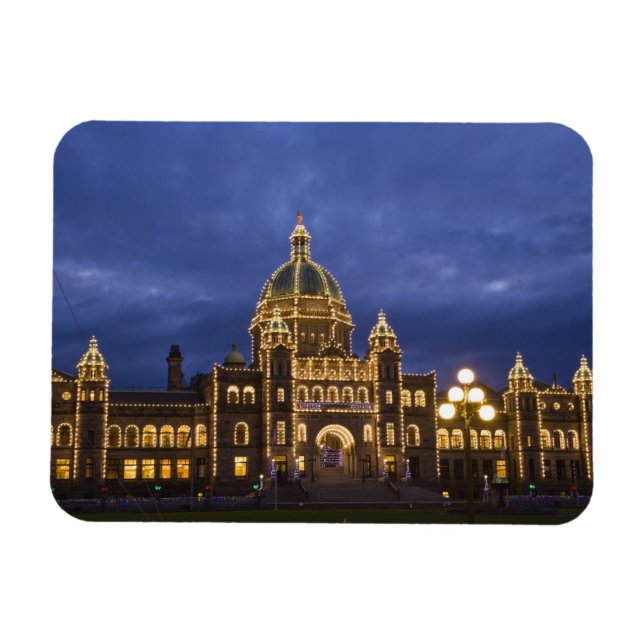 Magnet Flexible CANADA, Colombie-Britannique, Victoria. Soirée, (Horizontal)