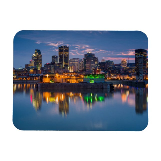 Magnet Flexible Canada, Montréal, Skyline et Vieux-Port (Horizontal)