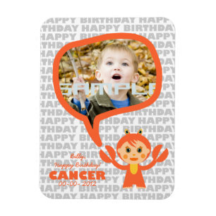 Magnet Flexible Cancer Bonne garde d'anniversaire pour les enfants