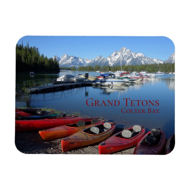 Magnet Flexible Canoes Grand Teton National Park Colter Bay Travel (Horizontal)