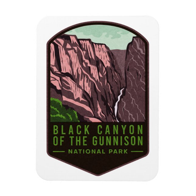 Magnet Flexible Canyon Noir Du Parc National De Gunnison (Vertical)