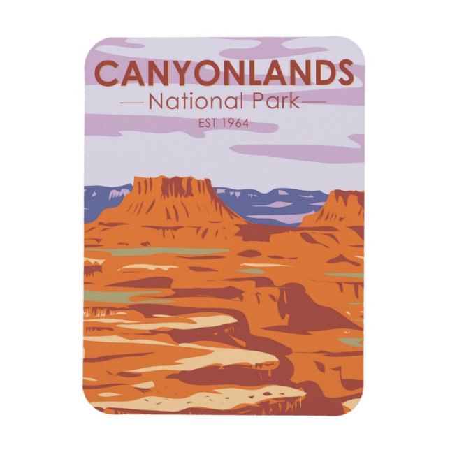 Magnet Flexible Canyonlands National Park Island Dans le ciel Rétr (Vertical)