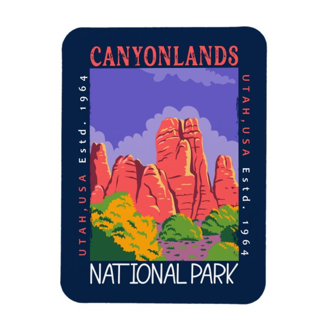 Magnet Flexible Canyonlands National Park Utah en état de détresse (Vertical)