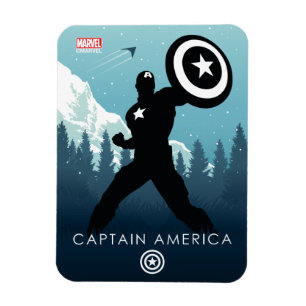 Magnet Flexible Capitaine America Silhouette Héroïque