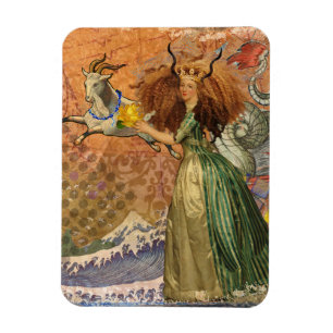 Magnet Flexible Capricorn Femme Chèvre Whimsical Amusant