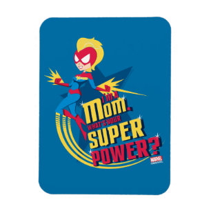 Magnet Flexible Captain Marvel   Je suis une maman