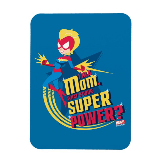 Magnet Flexible Captain Marvel | Je suis une maman (Vertical)