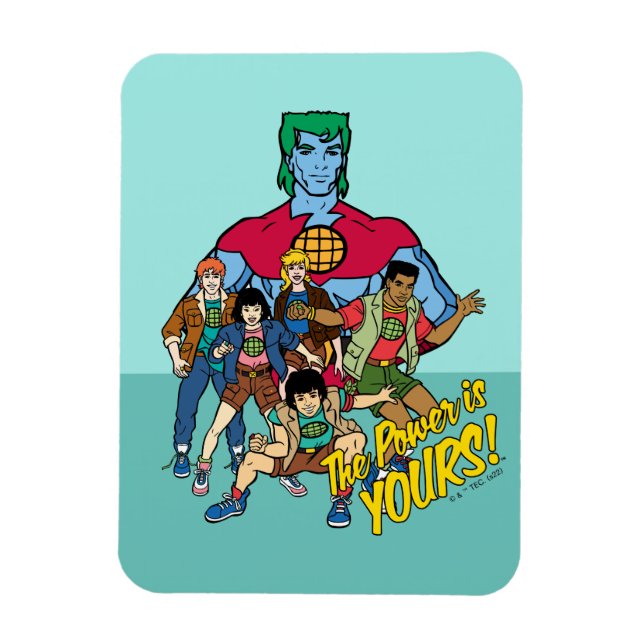 Magnet Flexible Captain Planet Group Graphic - La Puissance Est À  (Vertical)