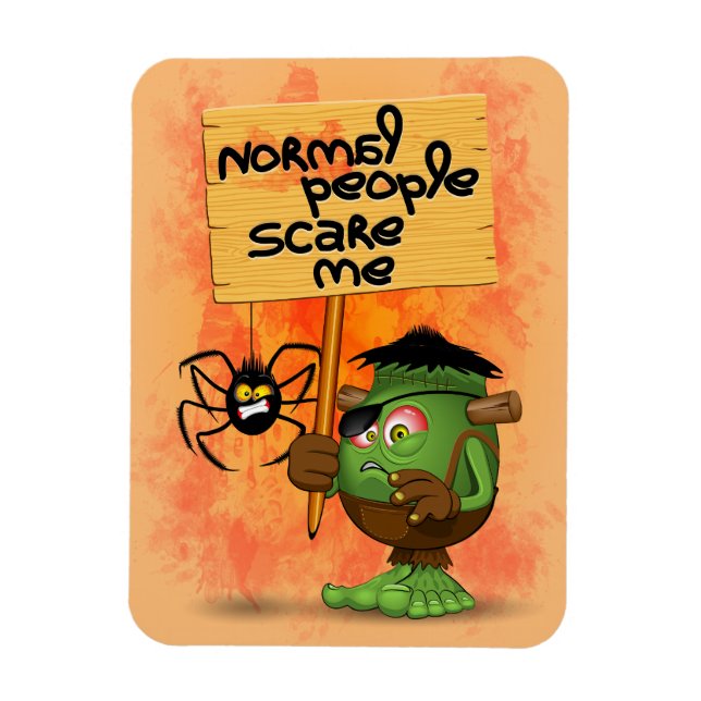 Magnet Flexible Caractère Frankenstein de 'Normal People Scare Me' (Vertical)