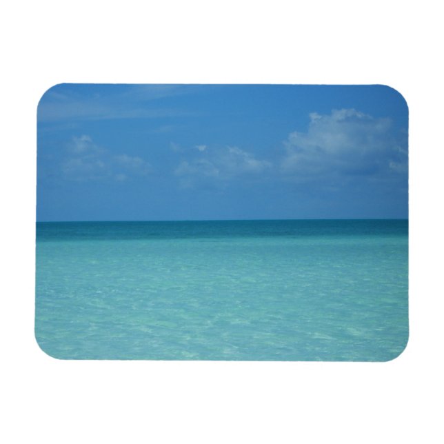 Magnet Flexible Caraïbes Horizon Tropical Turquoise Bleu (Horizontal)