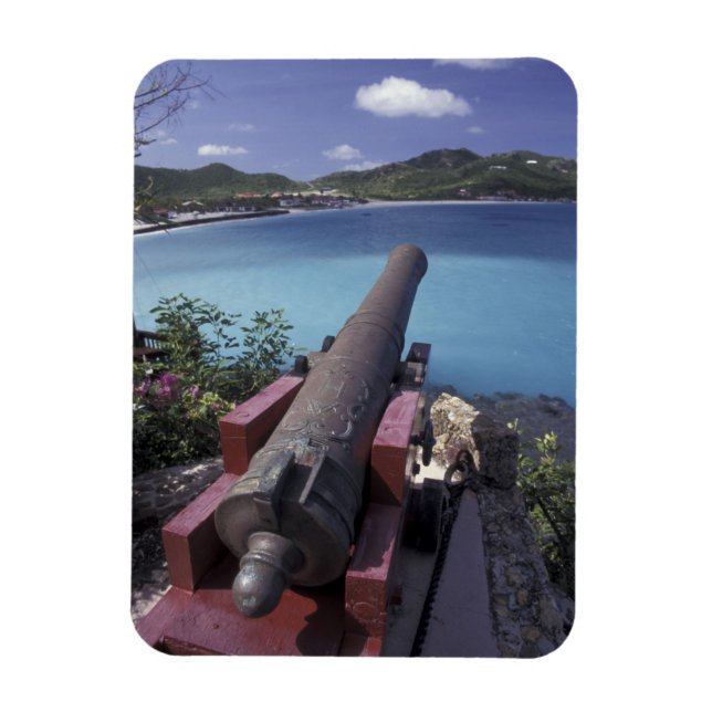 Magnet Flexible CARAÏBES, St. Barts, Connon visant la baie de (Vertical)