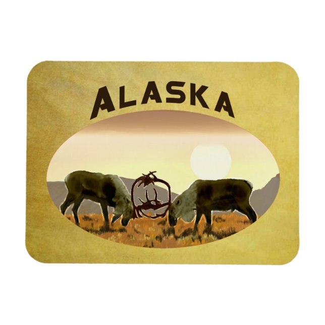 Magnet Flexible Caribou Duel - Alaska (Horizontal)