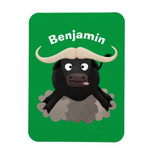 Magnet Flexible Caricature amusante de buffle d'eau courante
