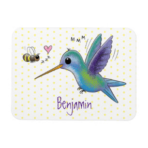 Magnet Flexible Caricature de colibri d'abeille mignonne