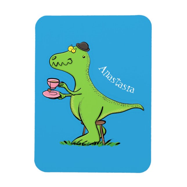 Magnet Flexible Caricature de dinosaure vert t rex (Vertical)