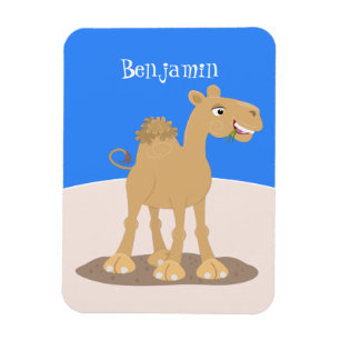 Magnet Flexible Caricature de dromadaire joyeux et souriant