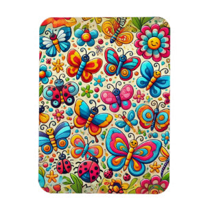 Magnet Flexible Caricature de jardin papillon
