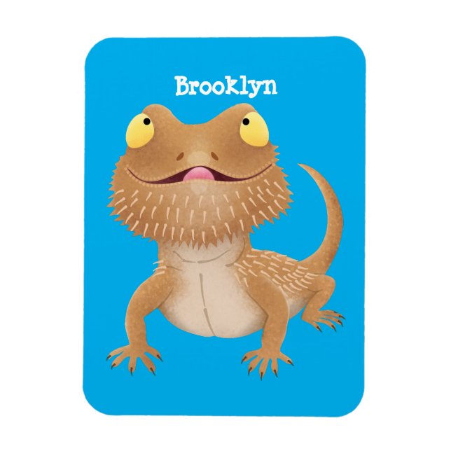 Magnet Flexible Caricature de lézard de dragon à barbe (Vertical)