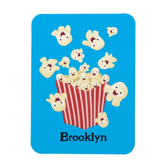 Magnet Flexible Caricature de pop-corn drôles (Vertical)