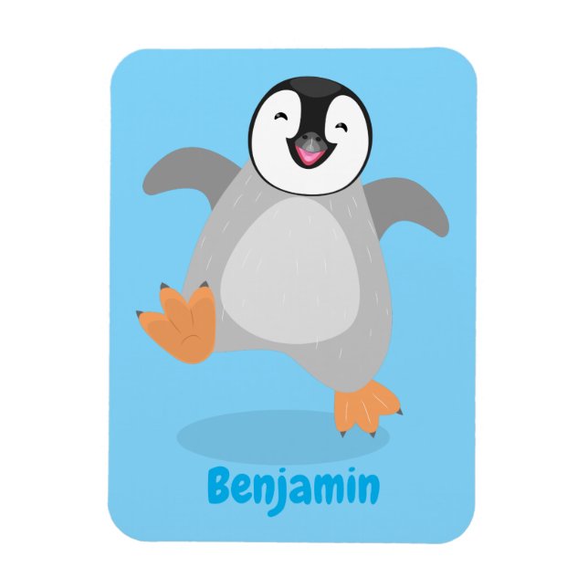 Magnet Flexible Caricature de poussin de pingouin mignon et joyeus (Vertical)