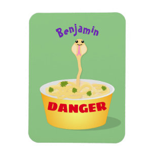 Magnet Flexible Caricature de serpent aux nouilles mignonnes illus