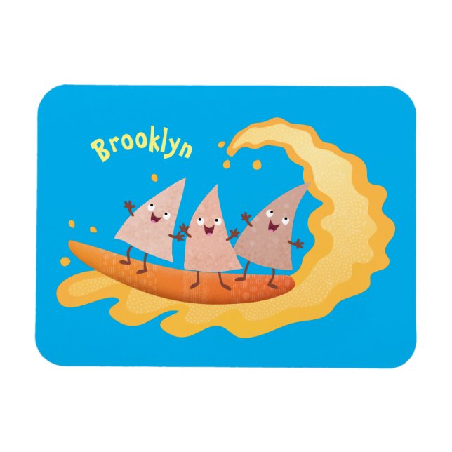 Magnet Flexible Caricature de surf pour chips de maïs mignonette n (Horizontal)