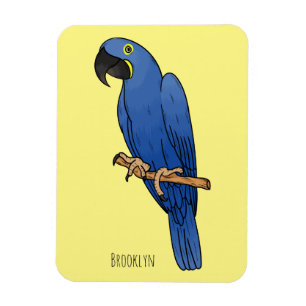 Magnet Flexible Caricature d'oiseau macaw Hyacinth