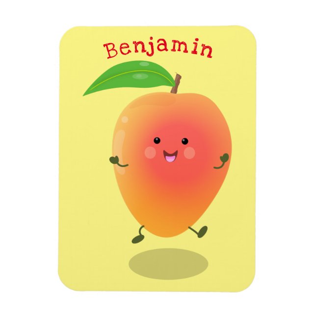 Magnet Flexible Caricature jaune mangue mignonne (Vertical)