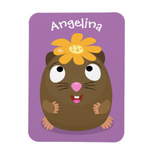 Magnet Flexible Caricature joyeuse de cobaye mignonne