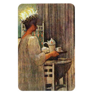 Magnet Flexible Carl Larsson St Lucia Jour Noël en Suède