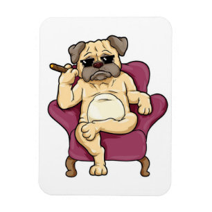 Magnet Flexible Carlin Fumer Cigar Chien Carlin vraiment Cool
