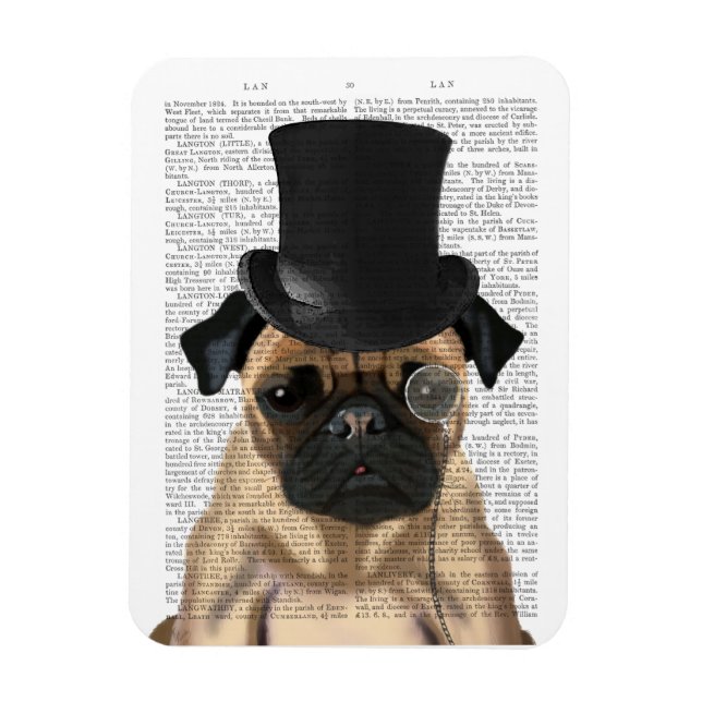 Magnet Flexible Carlin, Hound officiel et Casquette (Vertical)