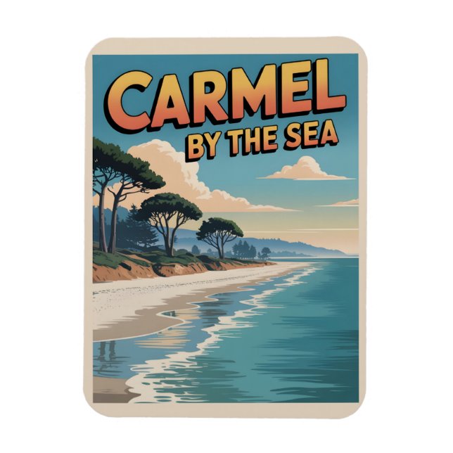 Magnet Flexible Carmel par la mer plage de la côte pacifique calif (Vertical)