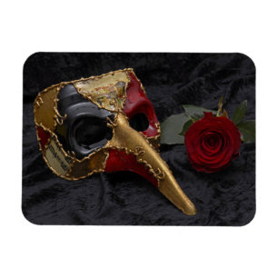 Magnet Flexible Carnaval Pantalone Vénitienne Masquate Rose