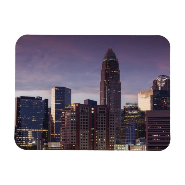 Magnet Flexible Caroline du Nord, Charlotte, vue en hauteur (Horizontal)