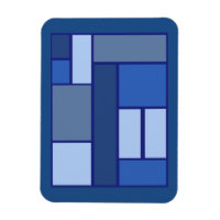 Carré bleu géométrique - forme et couleur d'émotio