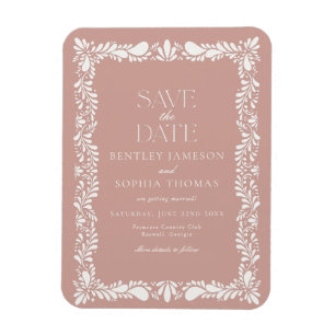 Magnet Flexible Carreau de Talavera rose Fiesta espagnol Enregistr