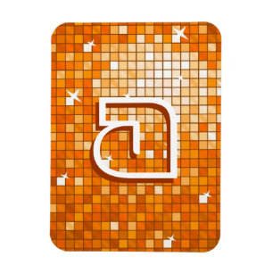 Magnet Flexible Carrelage Disco Orange Premium aimant monogramme