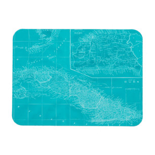 Magnet Flexible Carte Blue Cuba
