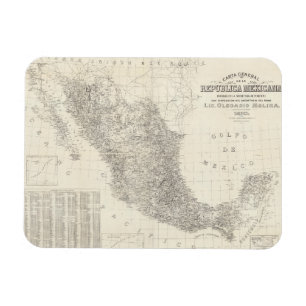 Magnet Flexible Carte Carta General de la Republica Mexicana