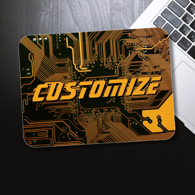 Magnet Flexible Carte circuit orange PCB personnalisée geek Out (Créateur téléchargé)