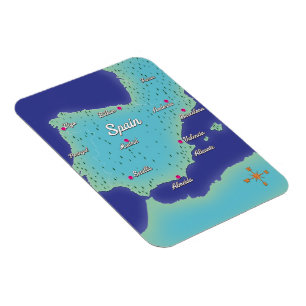 Magnet Flexible Carte Classique d'Espagne