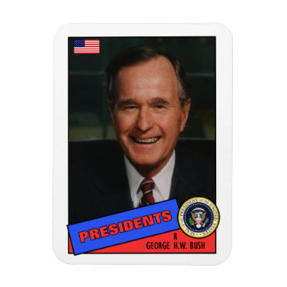 Magnet Flexible Carte de base-ball George H.W. Bush