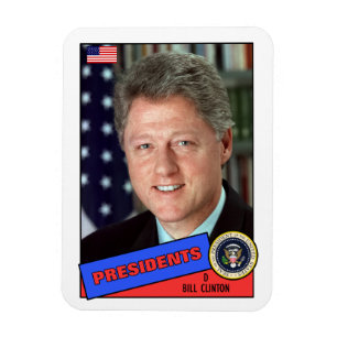 Magnet Flexible Carte de baseball Bill Clinton