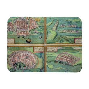 Magnet Flexible Carte de Calais, de Malte, de Rhodes, et de