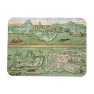 Magnet Flexible Carte de Candia et de Corfou, de 'Civitates Orbis