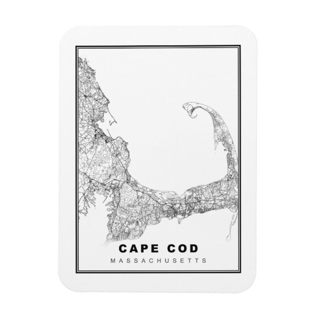 Magnet Flexible Carte de Cape Cod (Vertical)