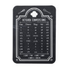 Carte de conversion de cuisine en tableau noir élé