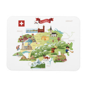 Magnet Flexible Carte de dessin Suisse